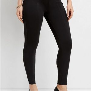 MAURICES  Ponte pull-on leggings, black L-short